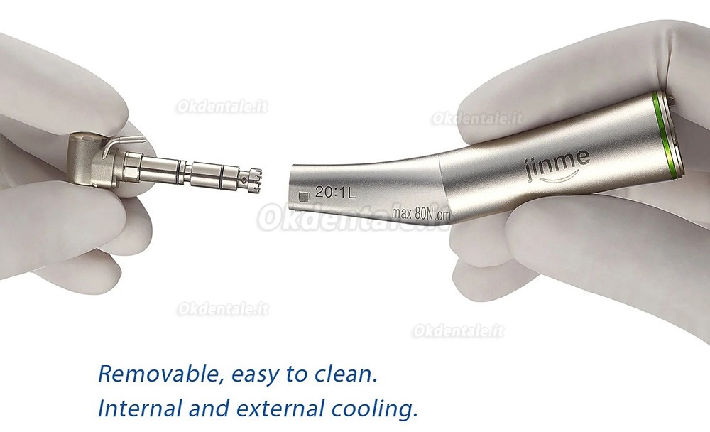 Manipolo contrangolo anello verde per impianto Jinme W201L a fibra ottica LED 20:1